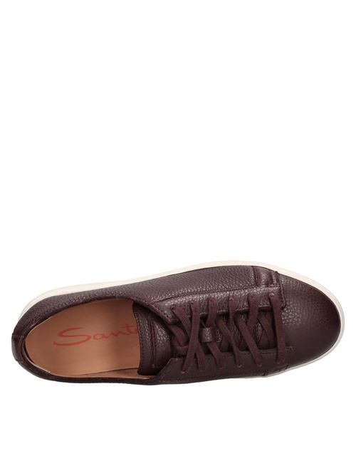 Sneakers in pelle SANTONI | WBCE60442BAREAYLB50BORDEAUX