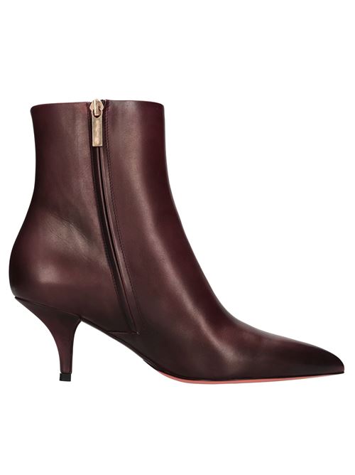 Leather ankle boots SANTONI | WTBU59765HA2BIVLB44ROSSO