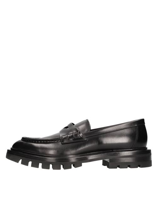 Leather moccasins SANTONI | WUCU59020HL1NLESN01NERO