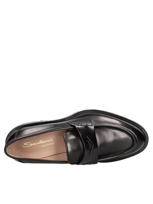 Leather moccasins SANTONI | WUCU59020HL1NLESN01NERO