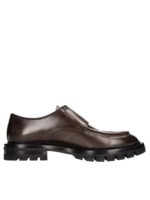 Leather moccasins SANTONI | WUCU59605HL1NLESS61T.MORO