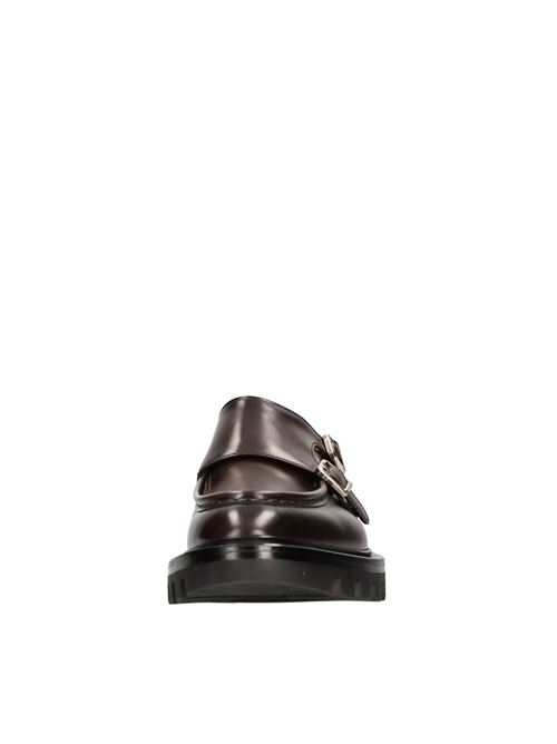 Leather moccasins SANTONI | WUCU59605HL1NLESS61T.MORO