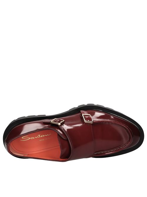 Leather loafers SANTONI | WUCU59605NERBLESR85ROSSO