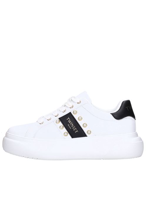 Sneakers in pelle TWINSET | 242TCP01EBIANCO-NERO
