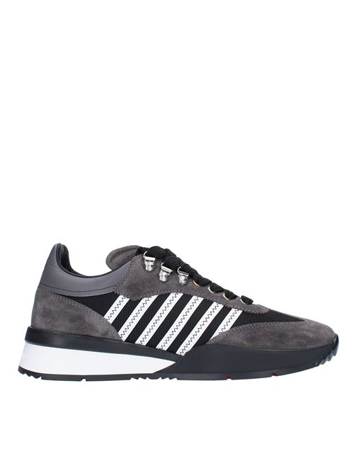 Sneakers DSQUARED2 modello ORIGINAL LEGEND in camoscio, pelle e tessuto DSQUARED2 | SNM025501604883NERO-ANTRACITE