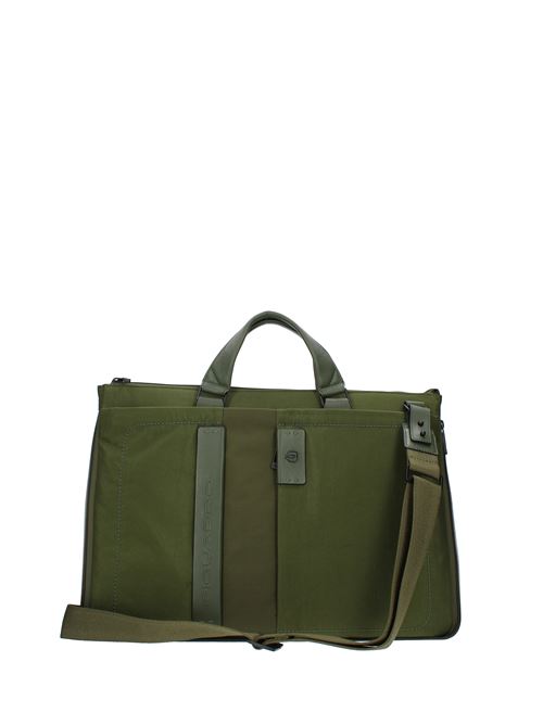 Borsa porta documenti e porta PC PIQUADRO modello CA4021P16S2 in tessuto tecnico e pelle PIQUADRO | CA4021P16S2VERDE