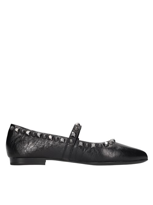 Ballerine modello Beatnik in pelle e borchie ASH | BEATNIK02NERO