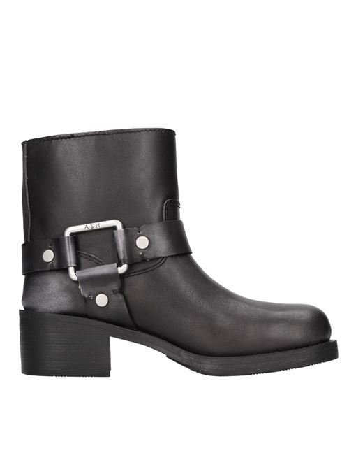 TEXAS model ankle boots in leather ASH | TEXAS01NERO