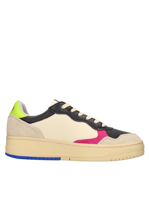 Sneakers model Z44148 SUN68 in leather SUN68 | Z44148NERO-PANNA