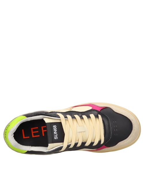 Sneakers model Z44148 SUN68 in leather SUN68 | Z44148NERO-PANNA