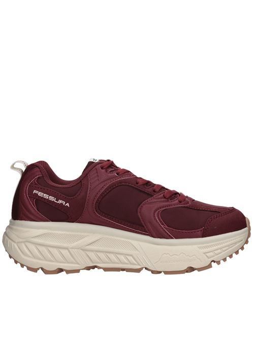 Sneakers in ecopelle e tessuto FESSURA | TRA013BORDEAUX