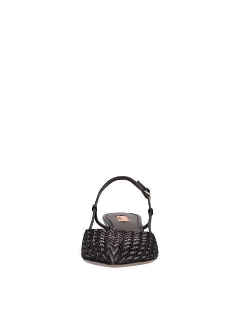 Décolleté slingback modello FIONA in pelle e tessuto MISSONI | MWF129NERO