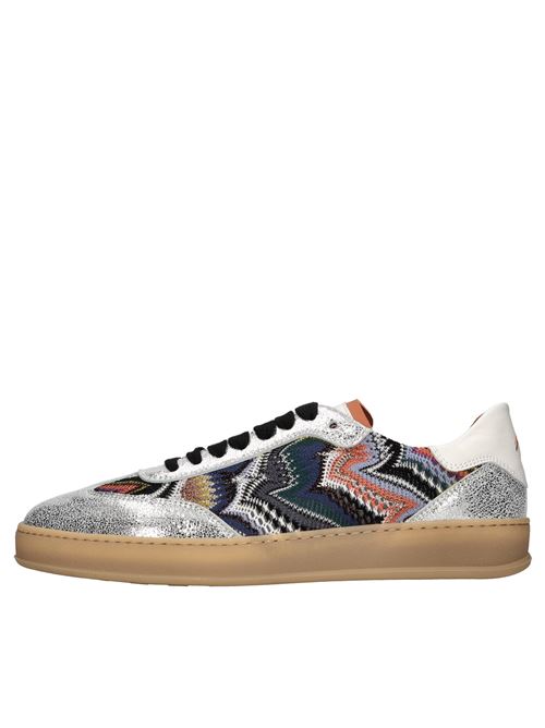 Sneakers modello ALICE in pelle e inserti in tessuto MISSONI | MWL028ARGENTO