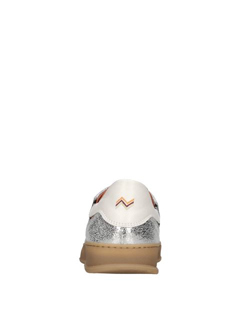 Sneakers modello ALICE in pelle e inserti in tessuto MISSONI | MWL028ARGENTO