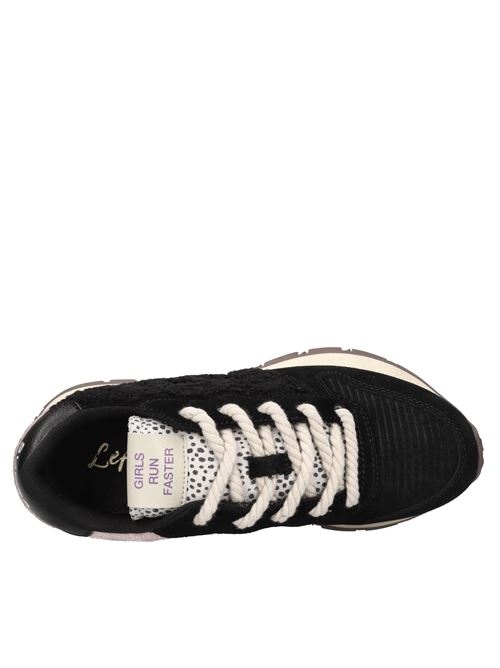 Sneakers Ally Winter in camoscio, tessuto ed ecopelliccia SUN68 | Z45208NERO