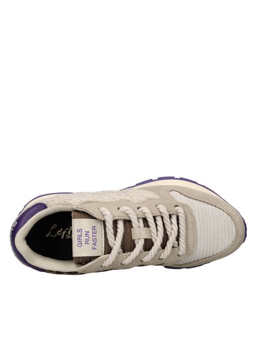 Sneakers Ally Winter in camoscio, tessuto ed ecopelliccia SUN68 | Z45208PANNA