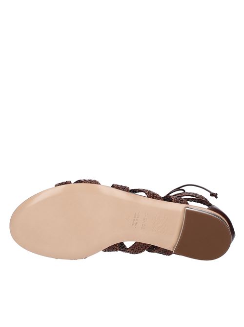 Sandali flat in pelle intrecciata CASADEI | AO04_CASAMARRONE