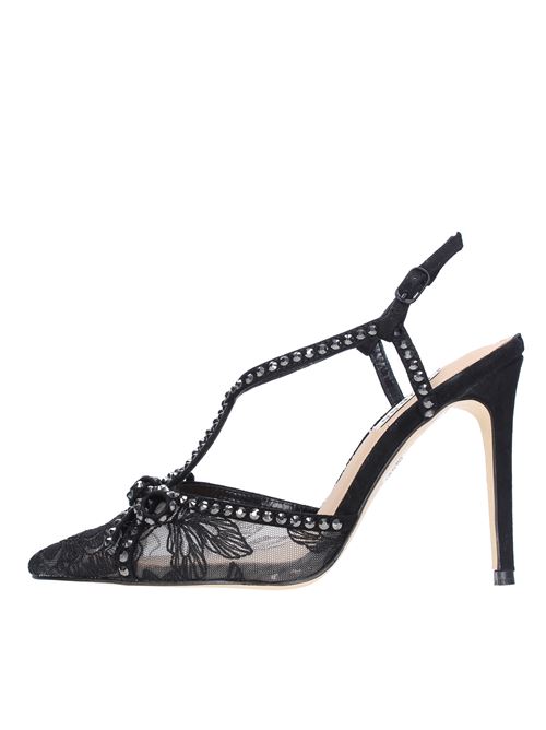 Décolleté slingback in camoscio e tessuto GUESS | FL5NNTELE08NERO