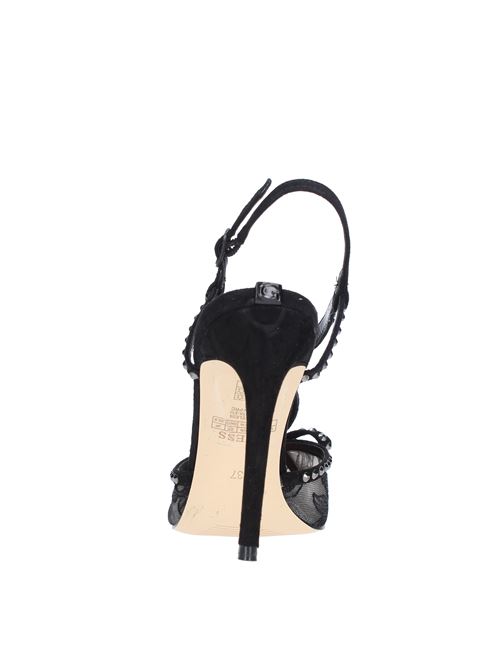 Décolleté slingback in camoscio e tessuto GUESS | FL5NNTELE08NERO