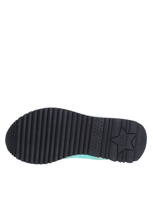 Sneakers in camoscio pelle e tessuto SUN68 | Z33211ACQUA