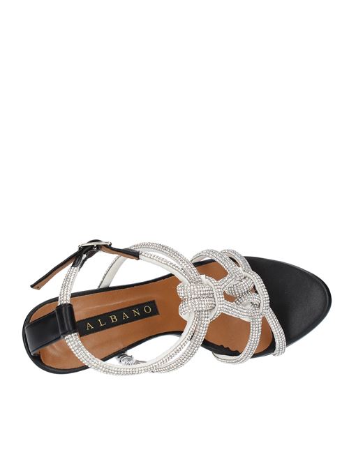 Sandali in tessuto e strass ALBANO | A3044NERO