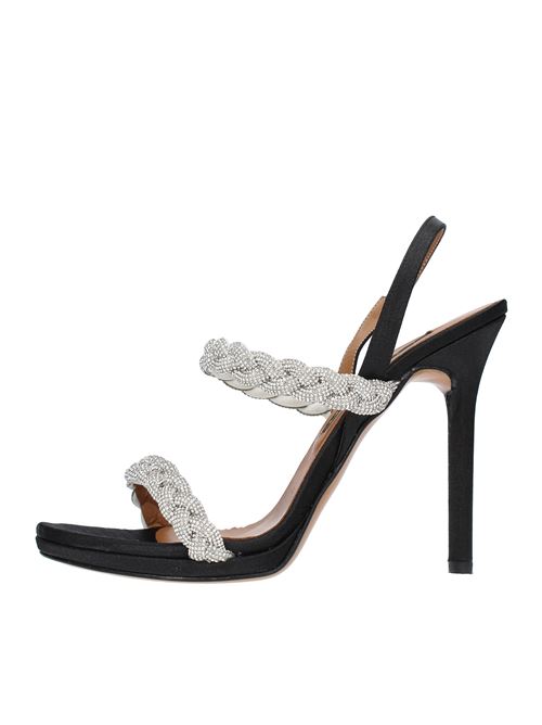 Sandali in tessuto e strass ALBANO | A3152NERO