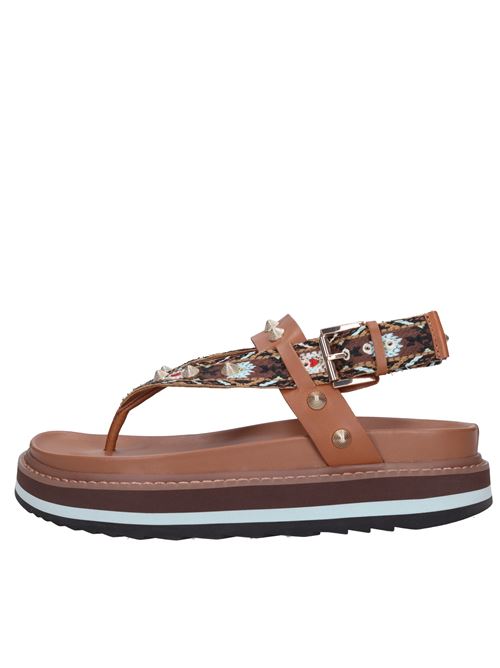 Sandali infradito in pelle e tessuto ASH | UNOCOFEE