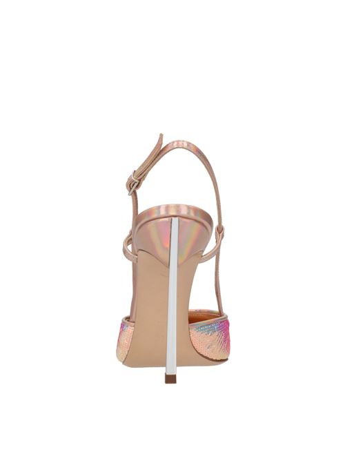 Décolleté slingback Mermaid in pelle e paillettes CASADEI | 1G565V100MCROSA