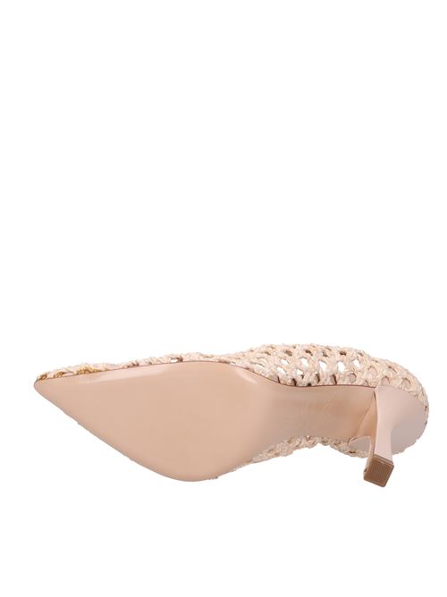 Decollete in pelle intrecciata. CASADEI | 1H848S1001PANNA