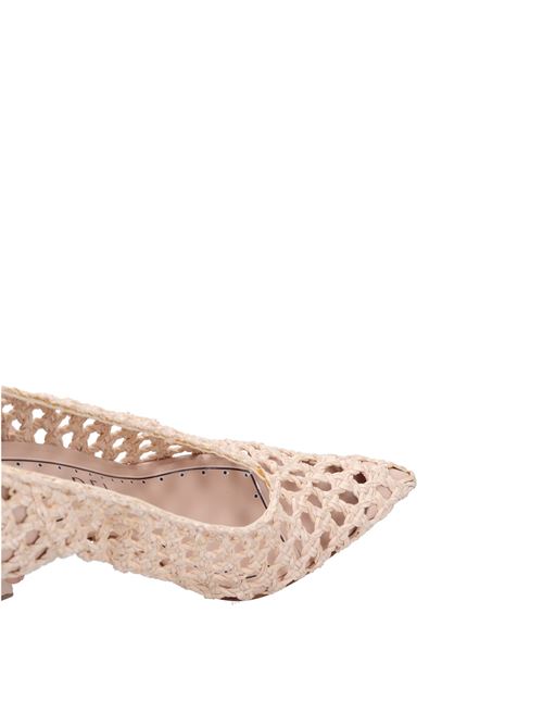 Decollete in pelle intrecciata. CASADEI | 1H848S1001PANNA