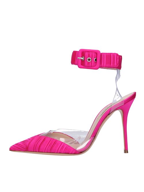 Satin and plexi slingback pumps CASADEI | 1H961V1001FUCSIA