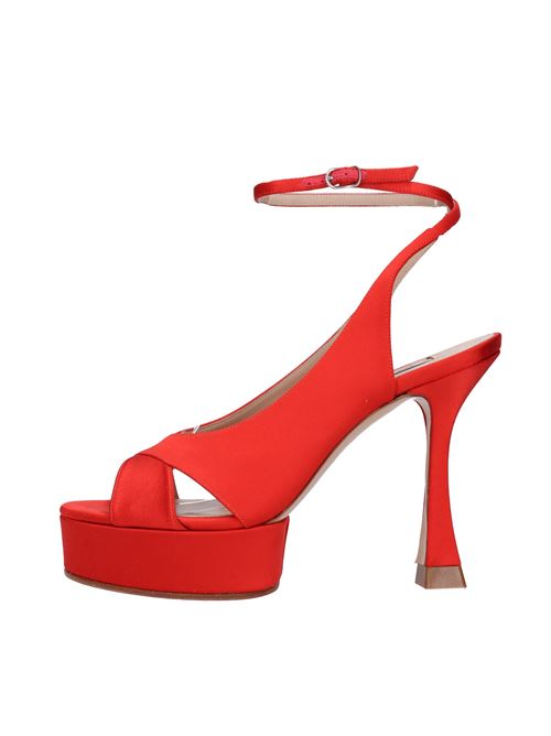 Satin and leather sandals CASADEI | 1L069V1001FIAMMA