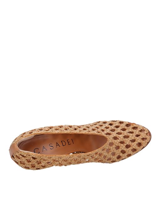 Decollete in pelle intrecciata CASADEI | CASA131BEIGE