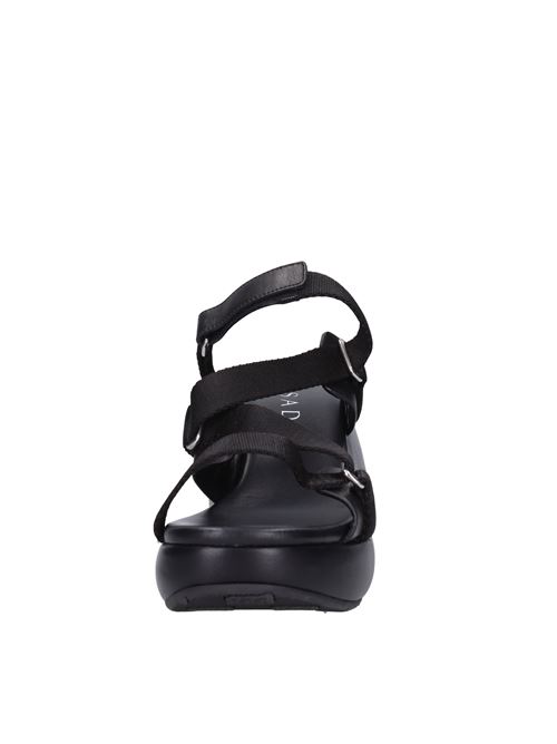 Mules Zeppa in pelle e tessuto CASADEI | CASA132NERO