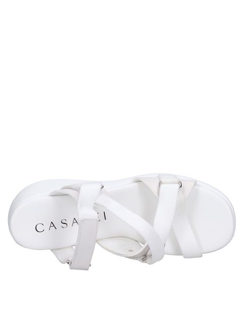 Mules Zeppa in tessuto e pelle CASADEI | CASA133BIANCO