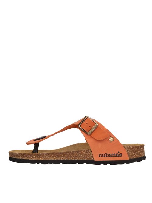 Mules infradito in pelle CUBANAS | COMP120ARANCIO