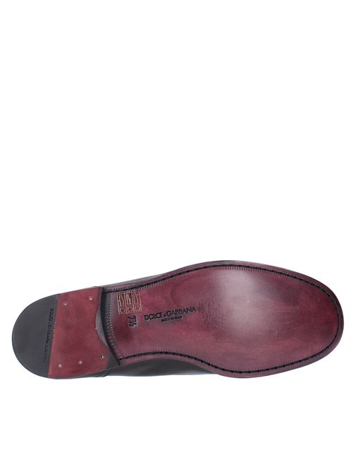 Mocassini ARIOSTO DOLCE & GABBANA in vitello con profili in camoscio DOLCE&GABBANA | A50462 AQ993 80999NERO