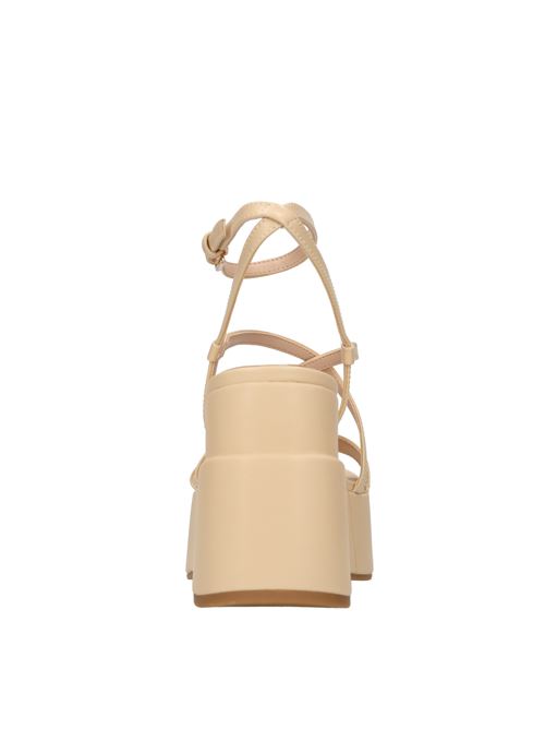 Sandali con zeppa in pelle GUESS | FL6ZLLLEA4BEIGE