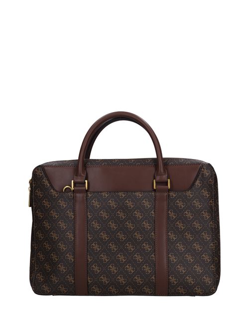 Borsa portadocumenti in ecopelle GUESS | HMEVZLP3138MARRONE