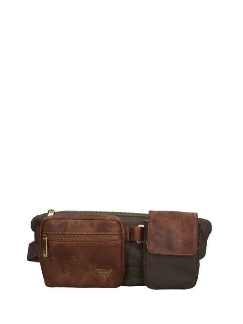 Marsupio in tessuto ed ecopelle GUESS | HMWESEP4189VERDE-MARRONE