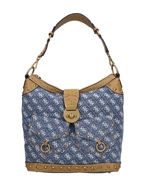 Borsa in tessuto con inserti in ecopelle GUESS | HWDB900802DENIM