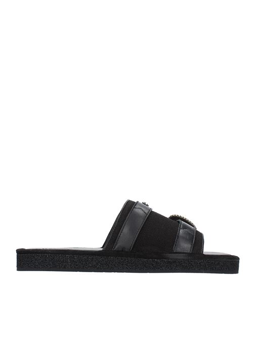 Mules in pelle e tessuto HAANI | 7912NERO