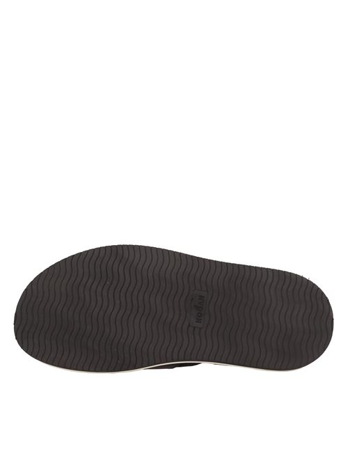Flat leather sandals HOGAN | HXW6050EB60R1SB999NERO