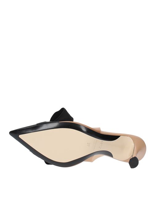 Décolleté Slingback in lattice e raso N°21 | CPXNV15025-X050MARRONE-NERO
