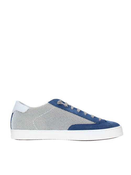 Trainers model U07 in suede and fabric P448 | U07BEIGE-BLU