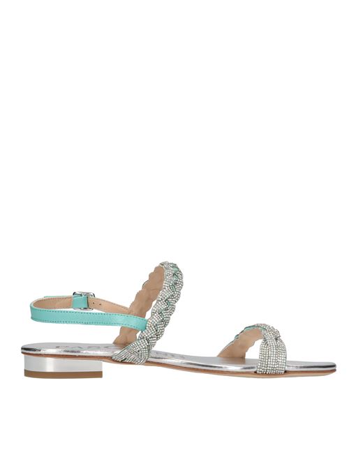 Sandali in pelle e strass PASQUINI | 2555/122ACQUA
