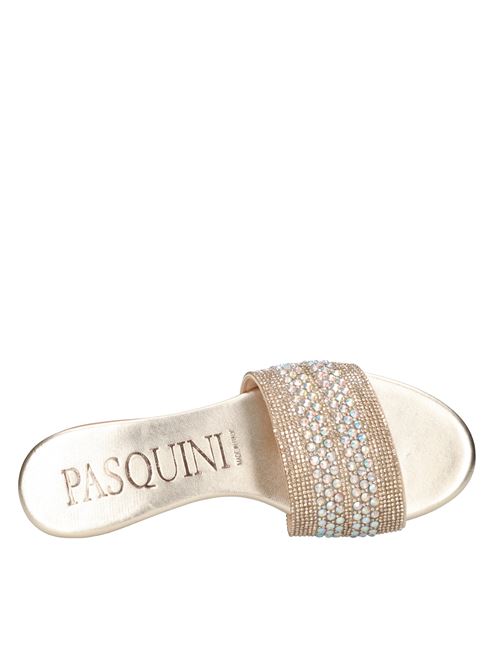 Mules in pelle e strass PASQUINI | 4513PLATINO
