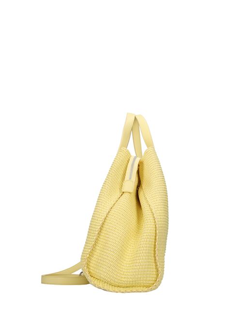 Borsa in rafia e pelle REBELLE | ASHANTICANARINO