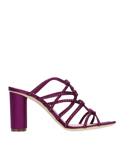 Mules modello S0477 in raso e strass RODO | S0477VIOLA