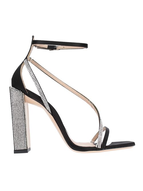 Satin and rhinestone sandals SEBASTIAN | S8332RFENERO